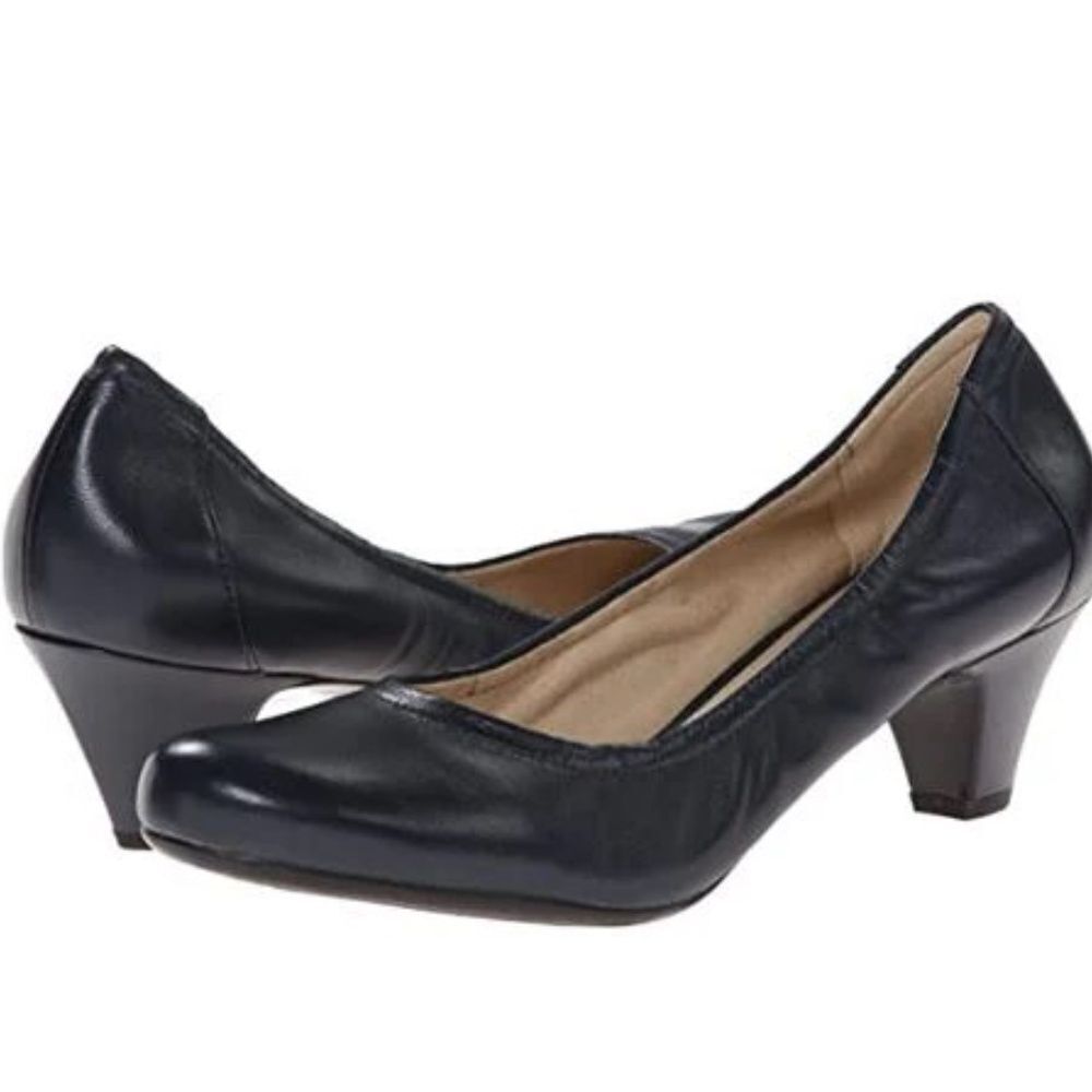 Naturalizer Stargaze Black Leather Occu Fit Low Heels Sz 9.5
